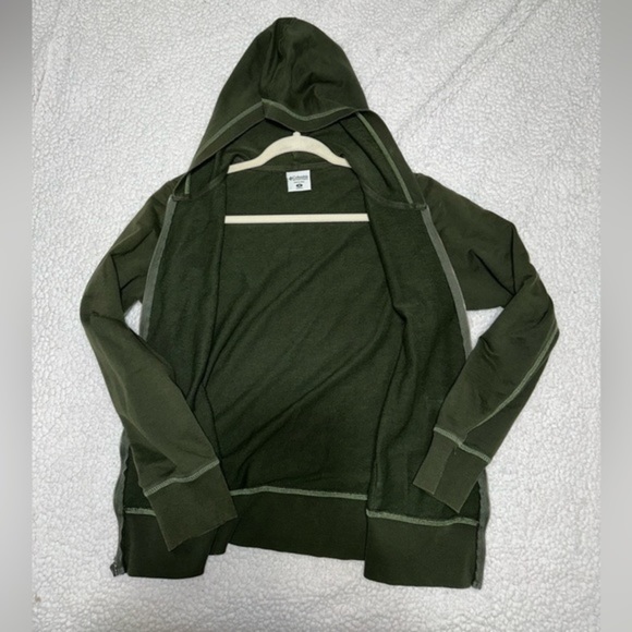 Columbia Zip Up Hooded Swearshirt Green Sz Med‎ - Picture 7 of 8